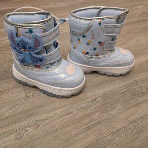 Disney Stitch Toddler Girls Tropical Aloha Lighted Winter Snow Boots Sz 9 | NWOT